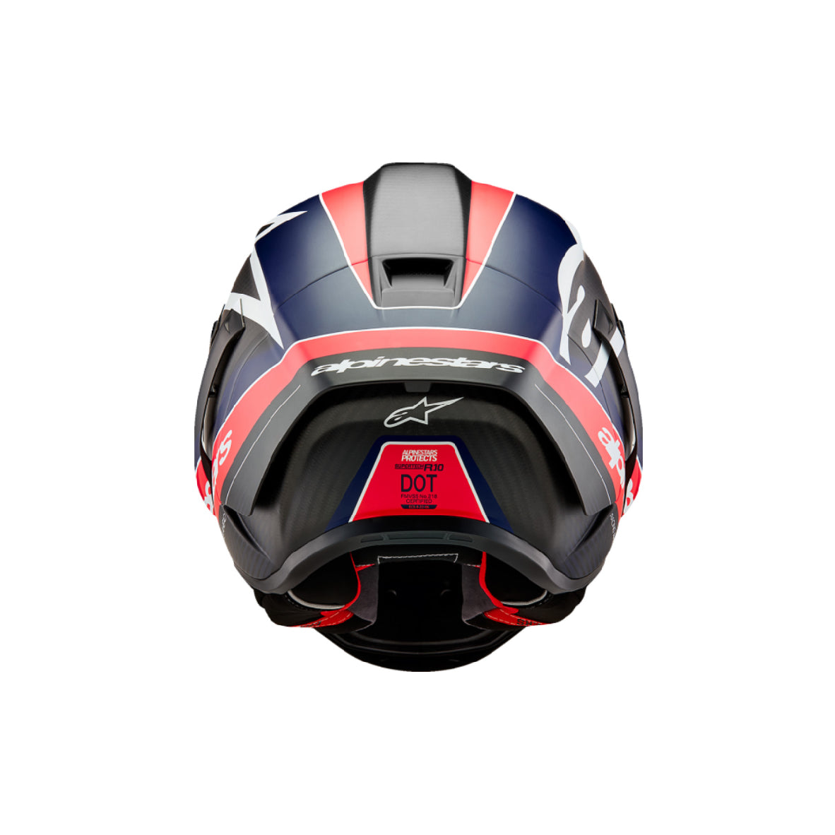 Casco Supertech R10 - Negro mate/Rojo carbono flúor/Azul