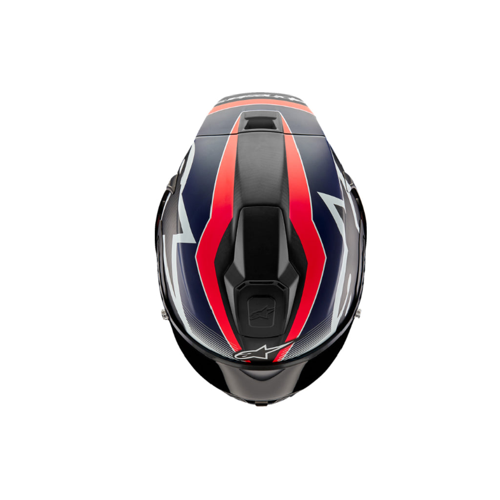 Casco Supertech R10 - Negro mate/Rojo carbono flúor/Azul