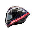 Casco Supertech R10 - Negro mate/Rojo carbono flúor/Azul