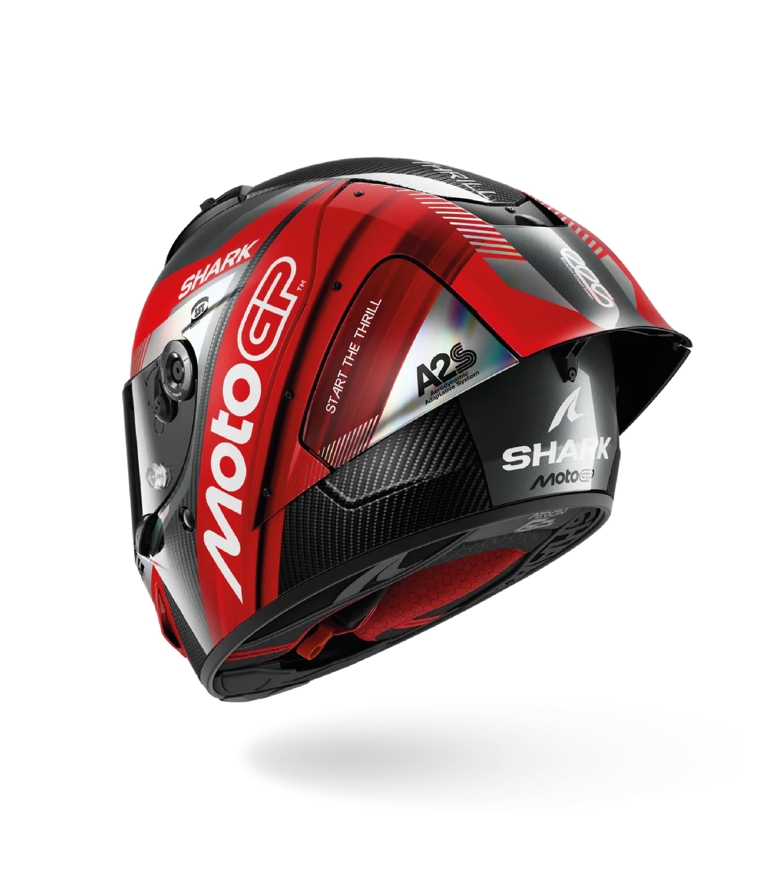 Casco SHARK ERON GP FIM RACING #2 MOTOGP Carbon Red Chrom